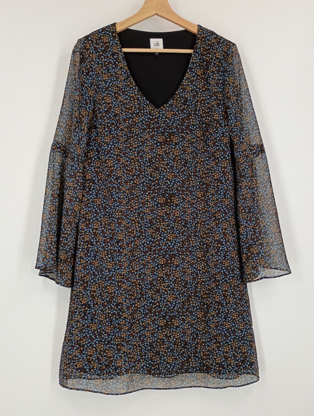 Cabi Poise Floral Bell Sleeve Dress